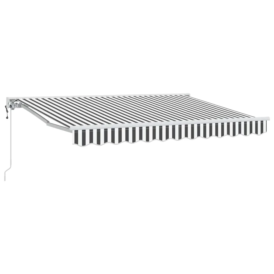 Auvent rétractable électrique Anthracite et blanc 3 x 2,5 m - 2