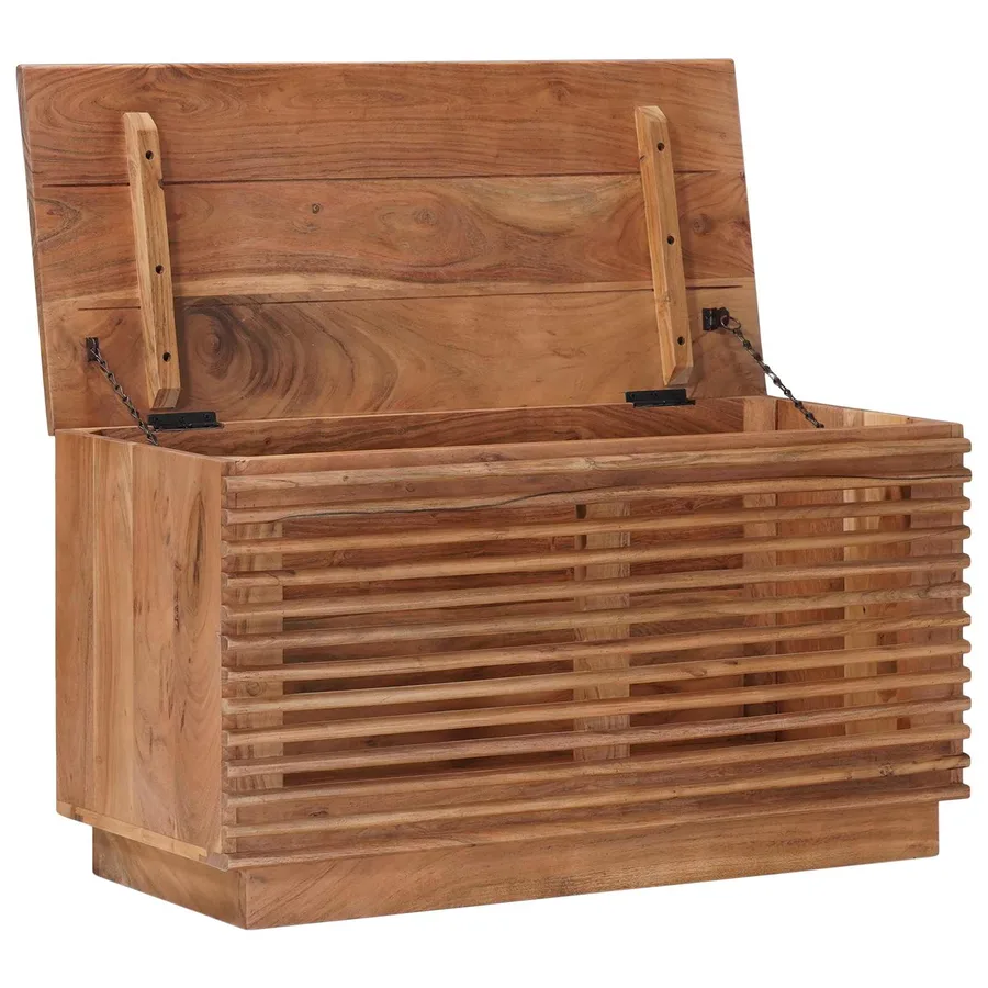Boîte de rangement avec stockage Naturel 85 x 40 x 46 cm - 4