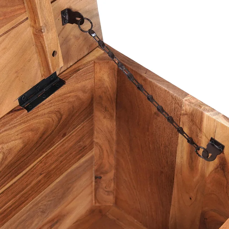 Boîte de rangement avec stockage Naturel 85 x 40 x 46 cm - 9