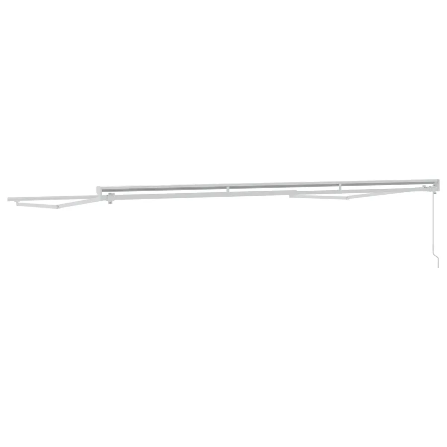 Cadre de auvent manuel Réglable Blanc 4 × 3 m Acier - 5