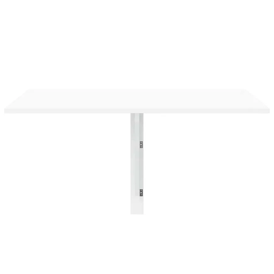 Table murale pliable Blanc brillant 100x60x56cm Bois ingénierie - 4