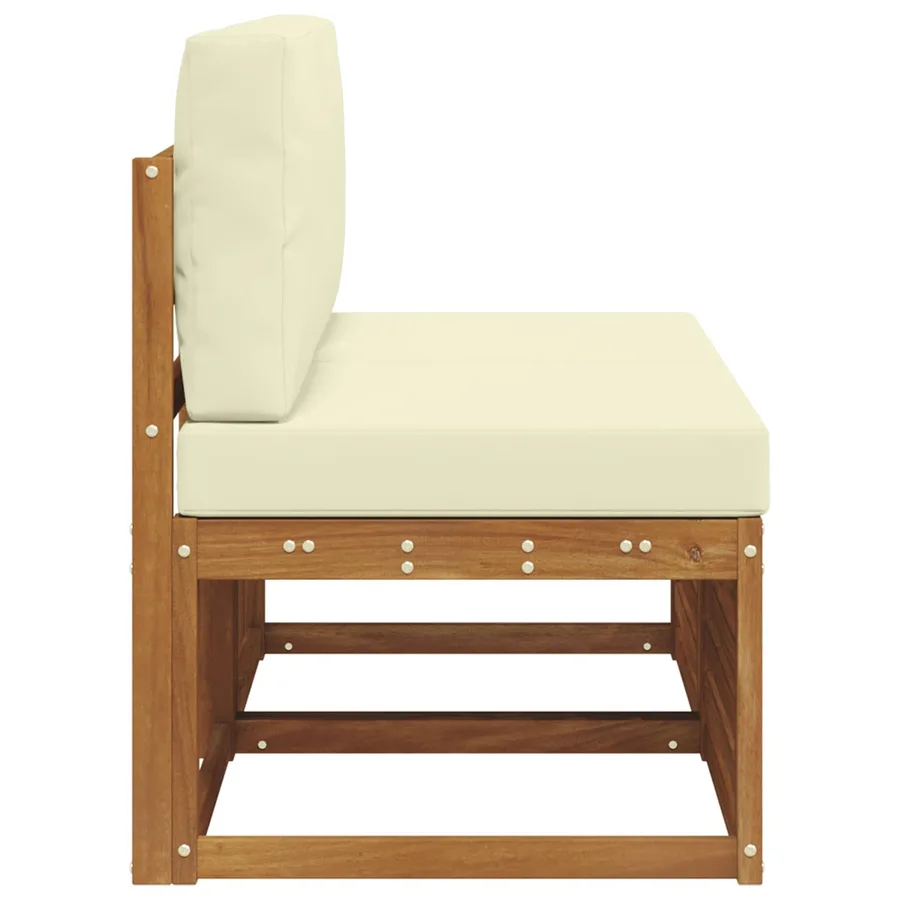 2 Pièce Sofa de milieu extérieur Bois d'Acacia Massif Naturel - 4
