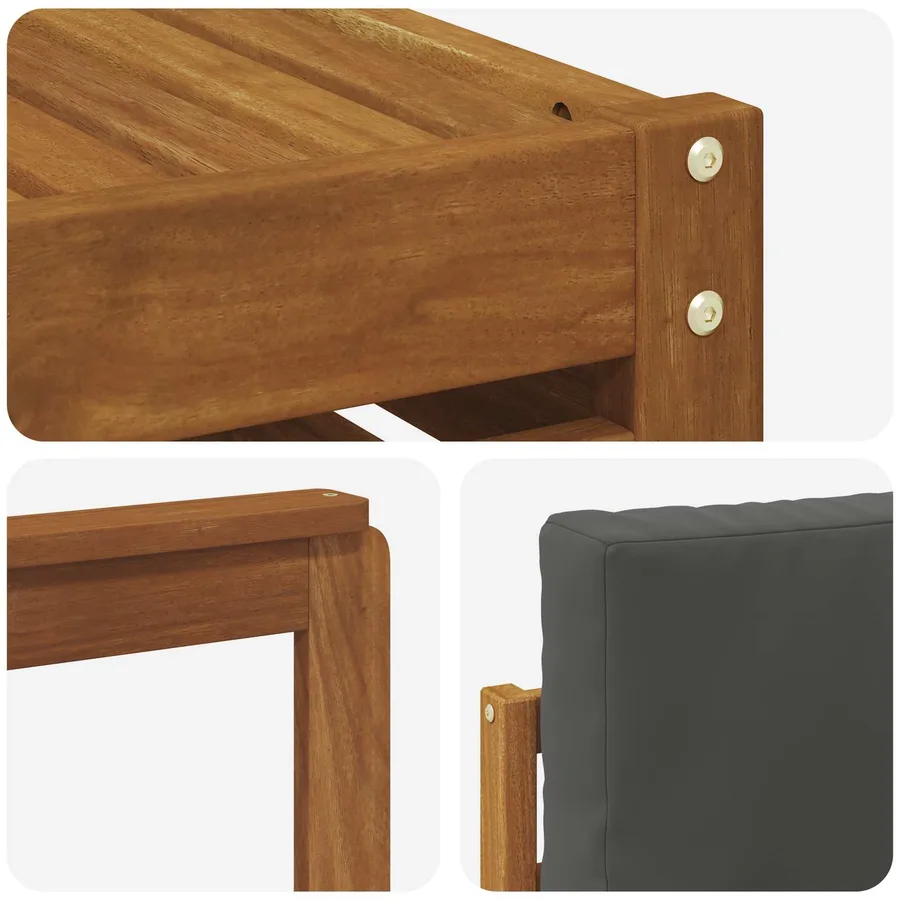 Ensemble de canapés d'extérieur 8 pcs Naturel et Anthracite - 7