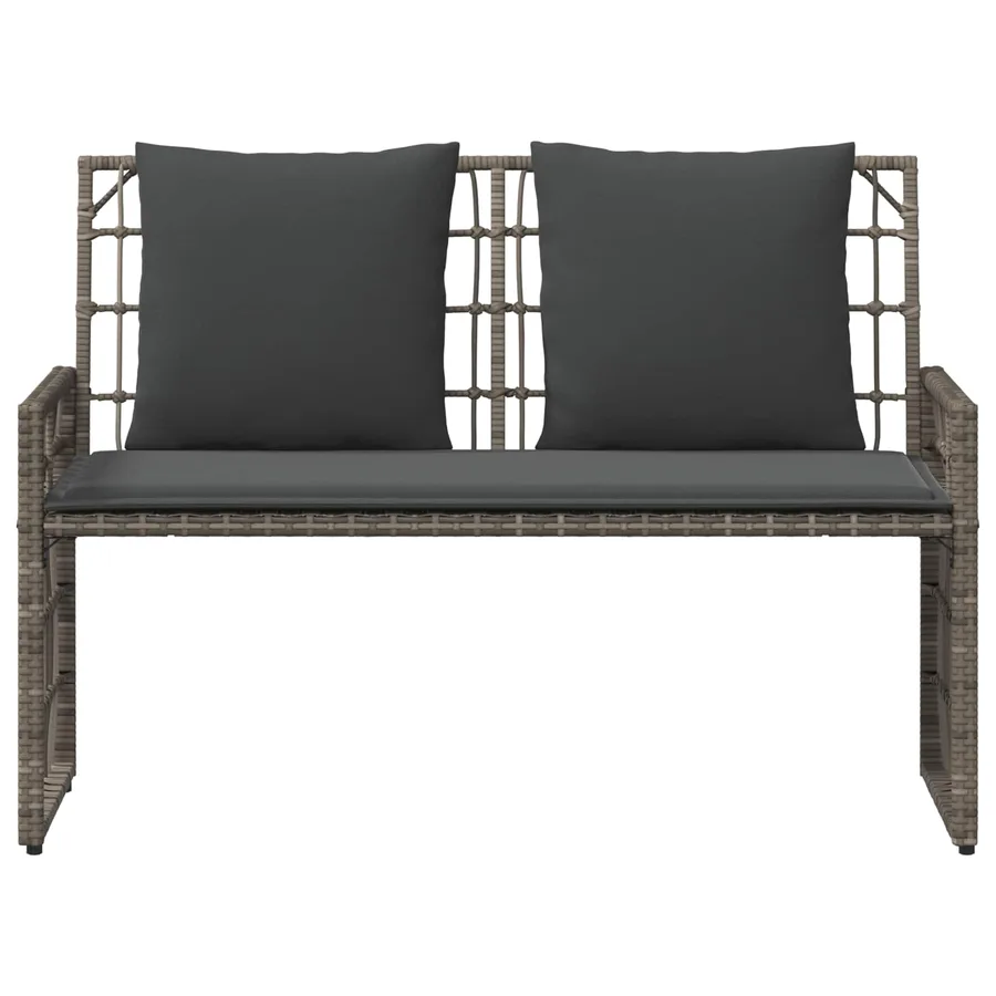 Banc extérieur Uni Gris et Gris foncé 116 x 55 x 82 cm - 5