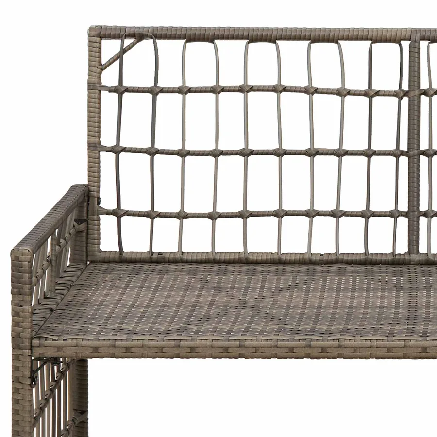 Banc extérieur Uni Gris et Gris foncé 116 x 55 x 82 cm - 9