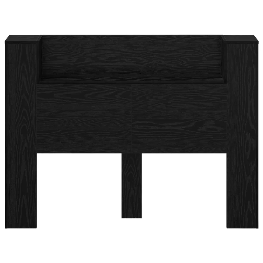 Cabinet de Tête de Lit avec LED Chêne Noir Bois d'ingénierie - 5