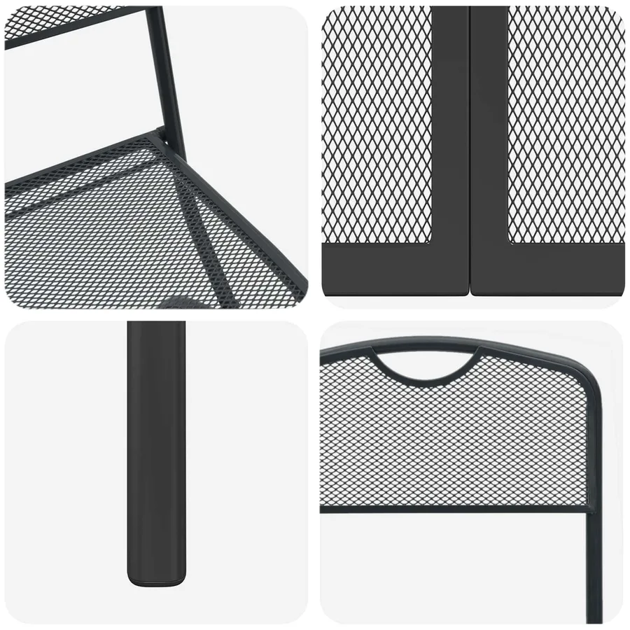 Ensemble de meubles d'extérieur 7 pcs Anthracite Fer et Acier - 7