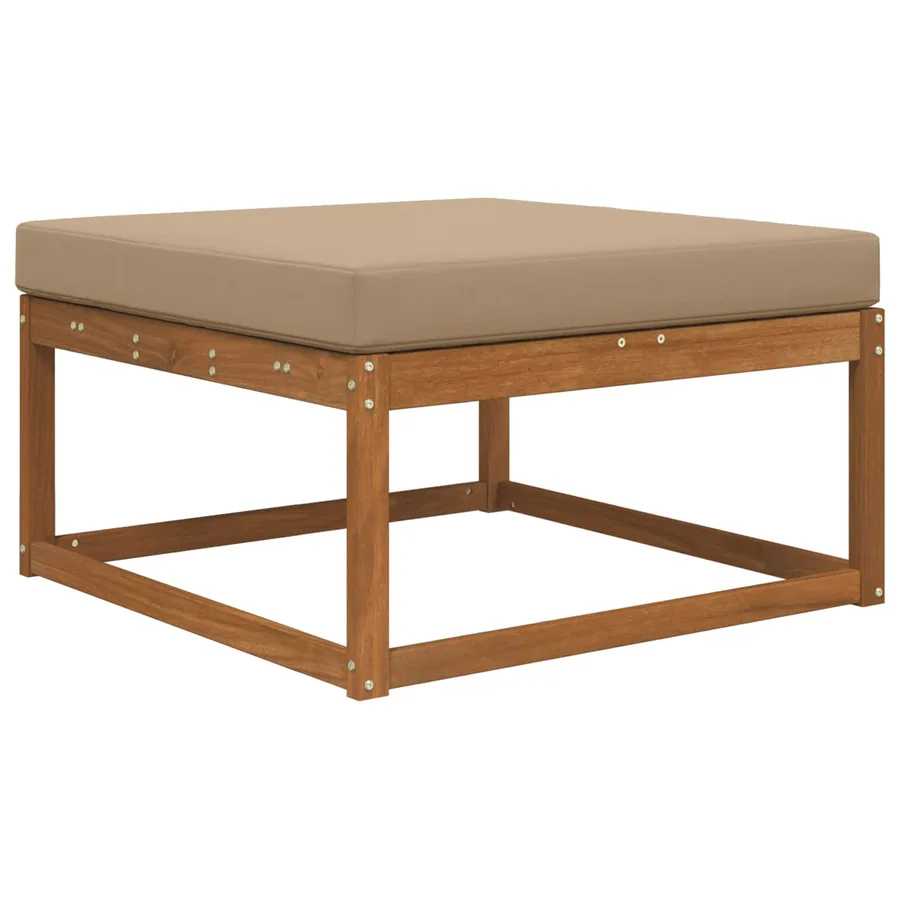 Coussin de canapé d'extérieur Taupe 80 x 80 x 8 cm Polyester - 3