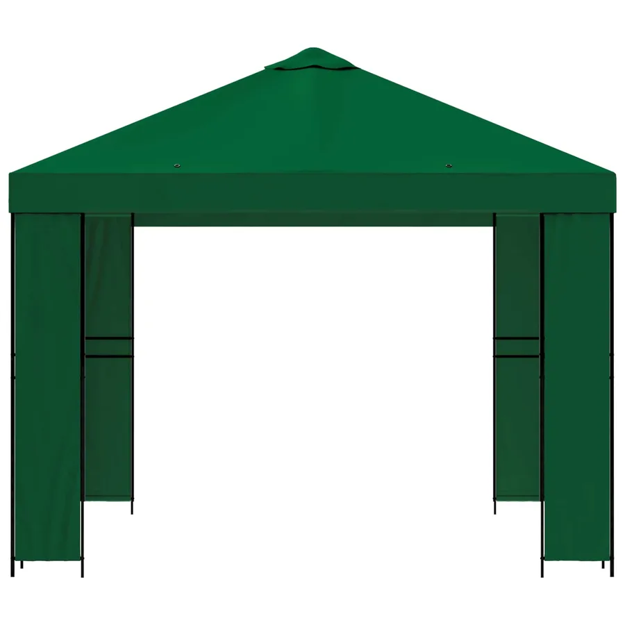 Pavillon 3 x 3 m Vert Polyester et Acier 190 gsm - 4