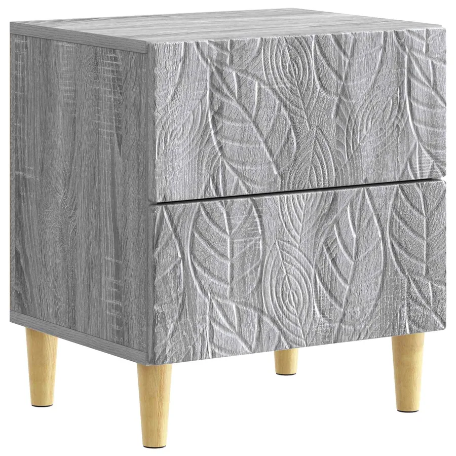 Table de chevet Sonoma gris 43 x 34,5 x 48 cm Bois d'ingénierie - 2