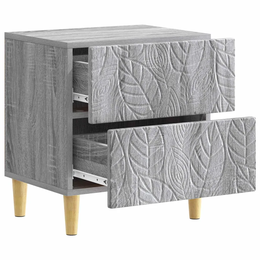 Table de chevet Sonoma gris 43 x 34,5 x 48 cm Bois d'ingénierie - 3