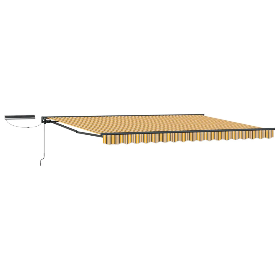 Auvent rétractable électrique Jaune, Gris, Anthracite 4 × 3 m - 2