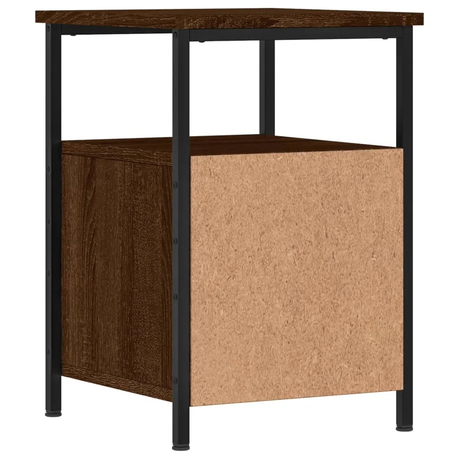 Tables de chevet 2pcs chêne marron 34x35,5x50cm bois ingénierie - 9