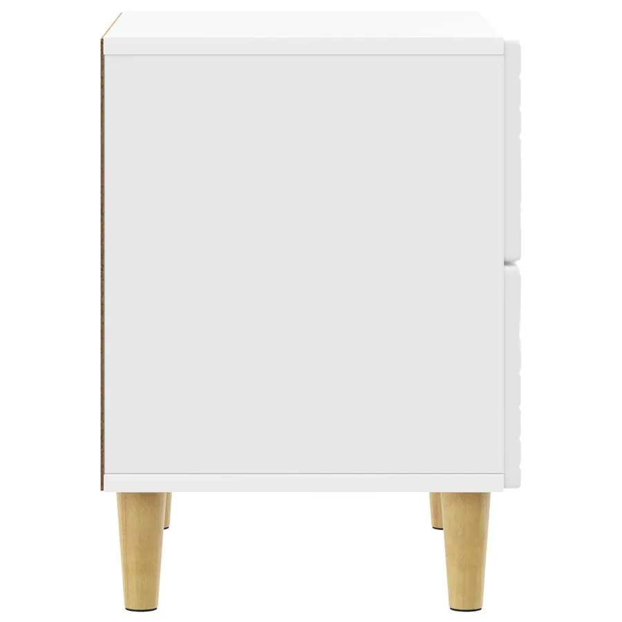 Table de chevet Blanc brillant 62 x 34,5 x 48 cm - 5