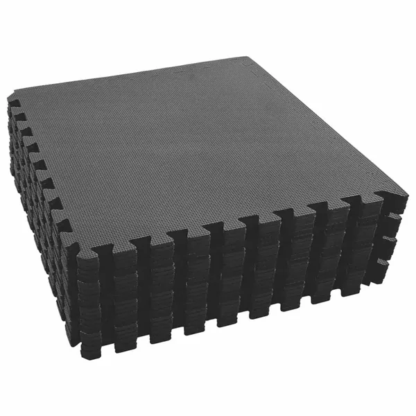 Tapis de sol de piscine 24 pcs Noir 8,64 ㎡ Mousse EVA