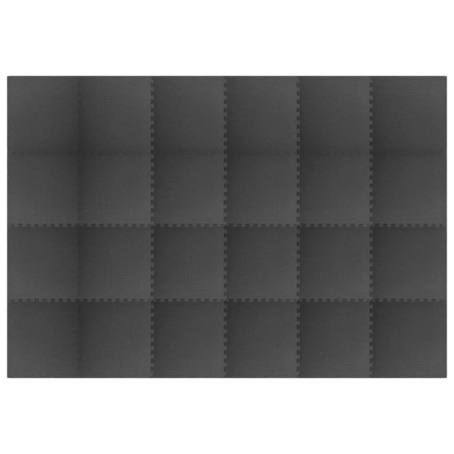 Tapis de sol de piscine 24 pcs Noir 8,64 ㎡ Mousse EVA - 3