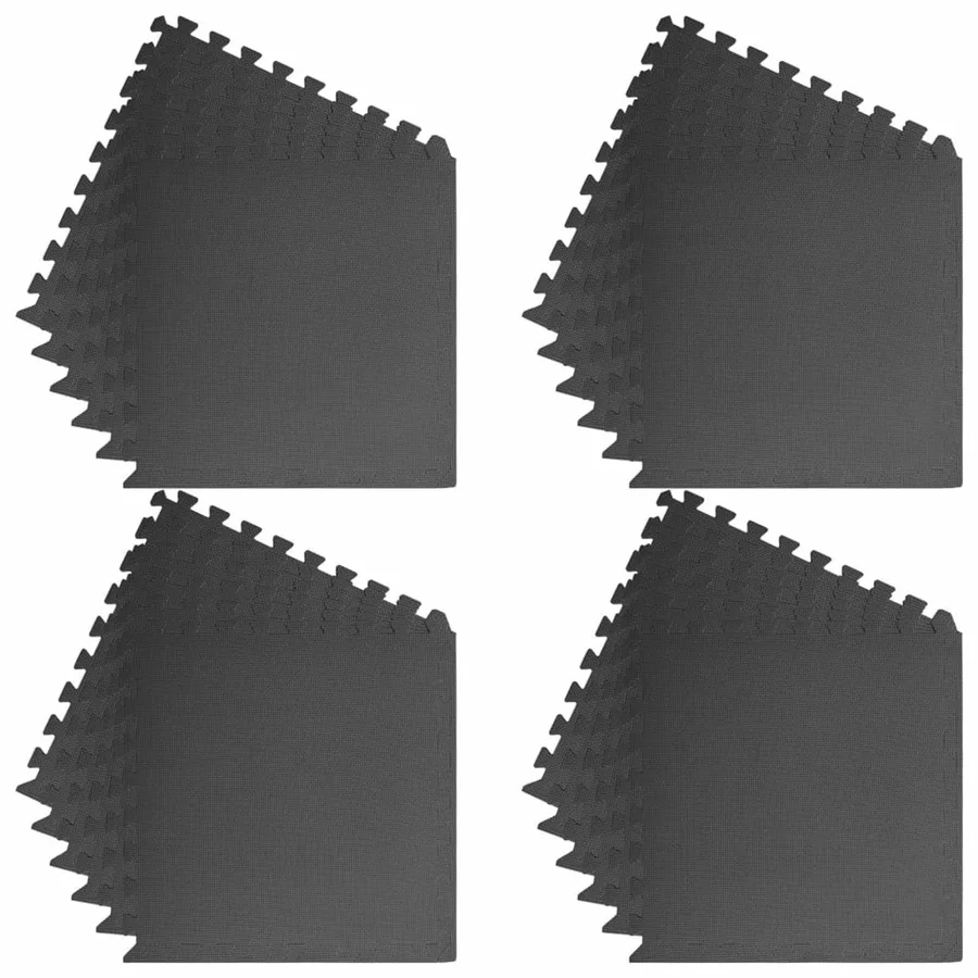 Tapis de sol de piscine 24 pcs Noir 8,64 ㎡ Mousse EVA - 5