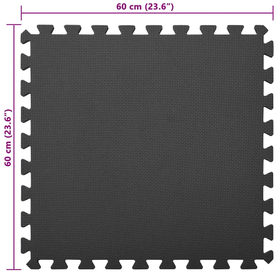 Tapis de sol de piscine 24 pcs Noir 8,64 ㎡ Mousse EVA - 6