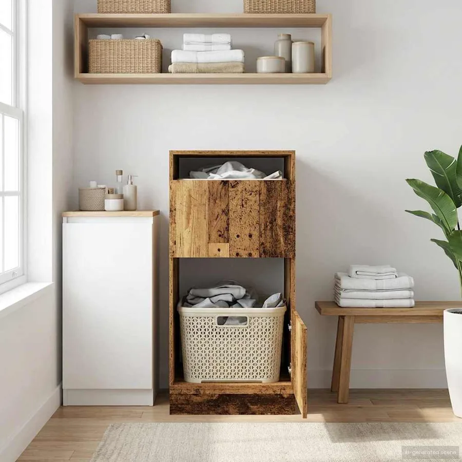 Armoire à Laver Bois ancien 50 x 68 x 102 cm Bois d'ingénierie - 4