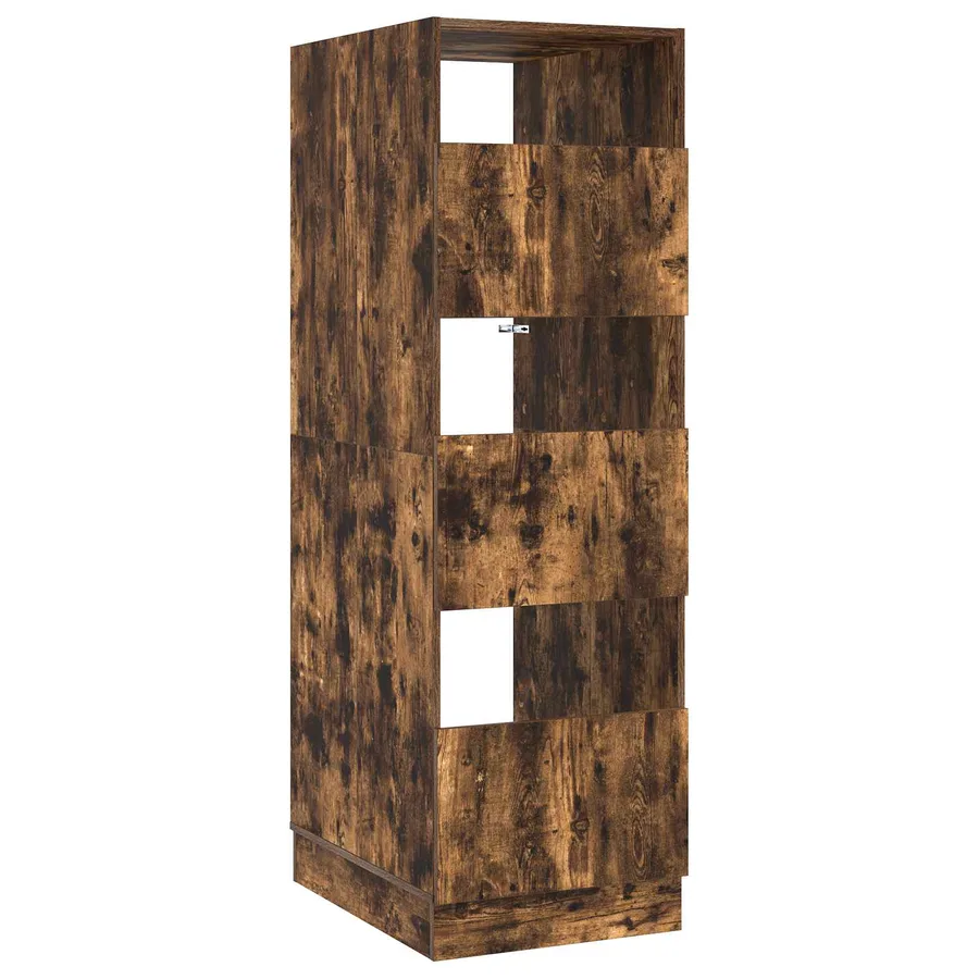 Armoire à Laver Chêne fumé 50 x 68 x 162 cm Bois d'ingénierie - 2