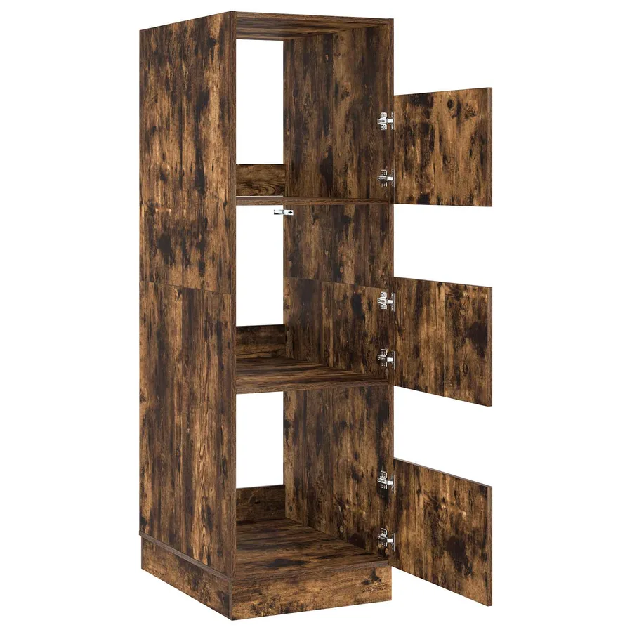 Armoire à Laver Chêne fumé 50 x 68 x 162 cm Bois d'ingénierie - 5