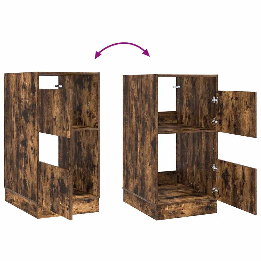 Armoire à Laver avec stockage Chêne fumé Bois d'ingénierie - 10