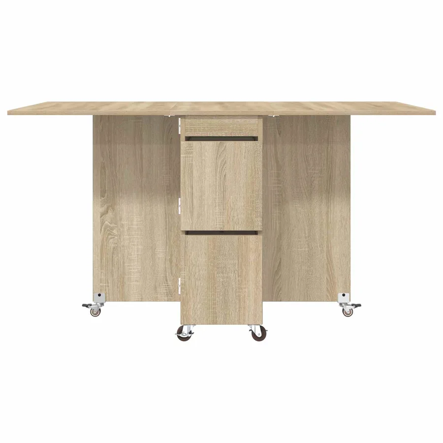 Table à dîner 140 x 80 x 77 cm Bois d'ingénierie Chêne Sonoma - 6