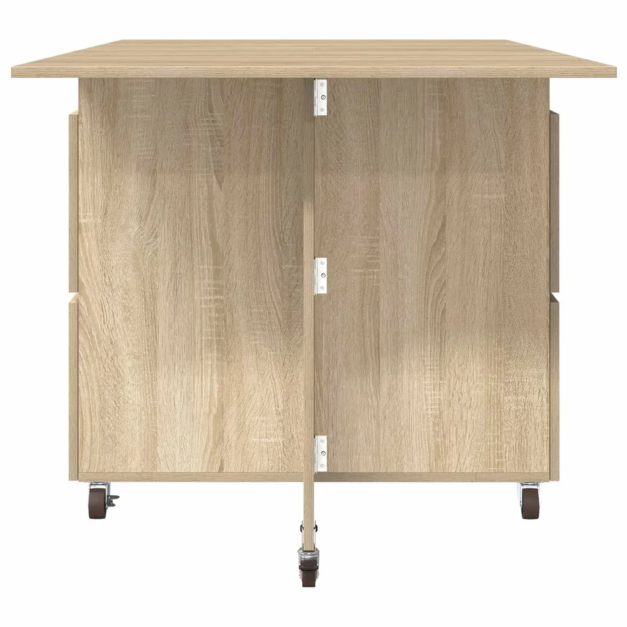 Table à dîner 140 x 80 x 77 cm Bois d'ingénierie Chêne Sonoma - 7