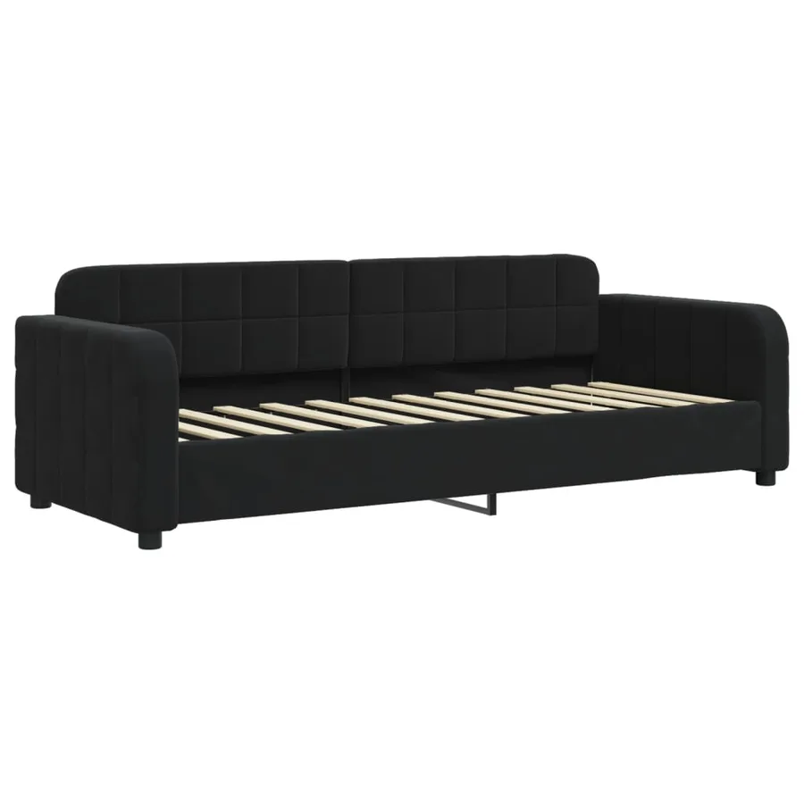 Lit de repos sans matelas noir 80x200 cm velours - 2
