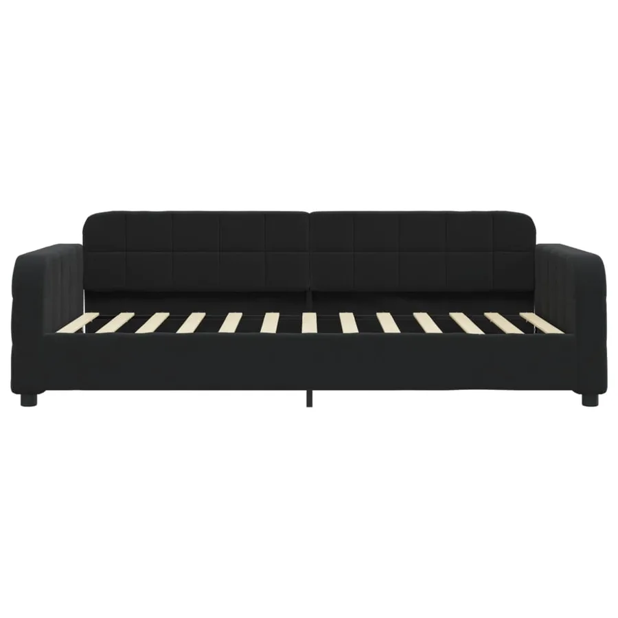 Lit de repos sans matelas noir 80x200 cm velours - 3