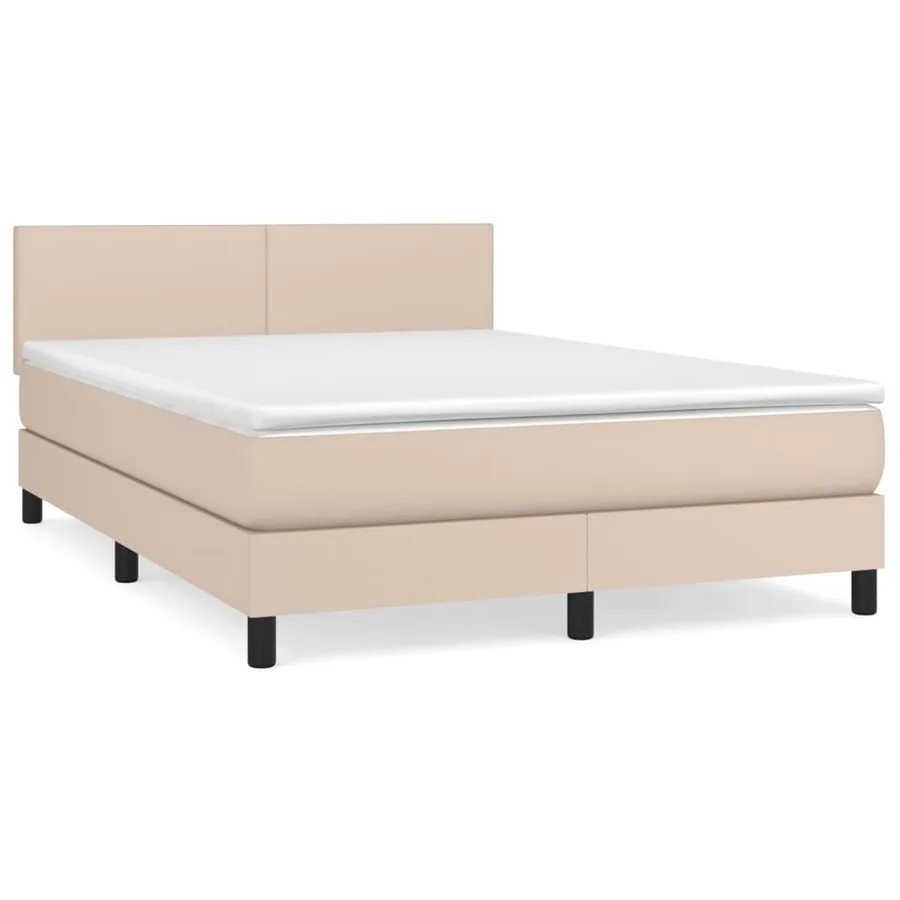 Sommier à lattes de lit avec matelas Cappuccino 140x200 cm - 2