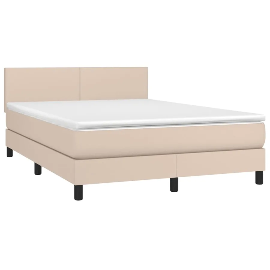 Sommier à lattes de lit avec matelas Cappuccino 140x200 cm - 3