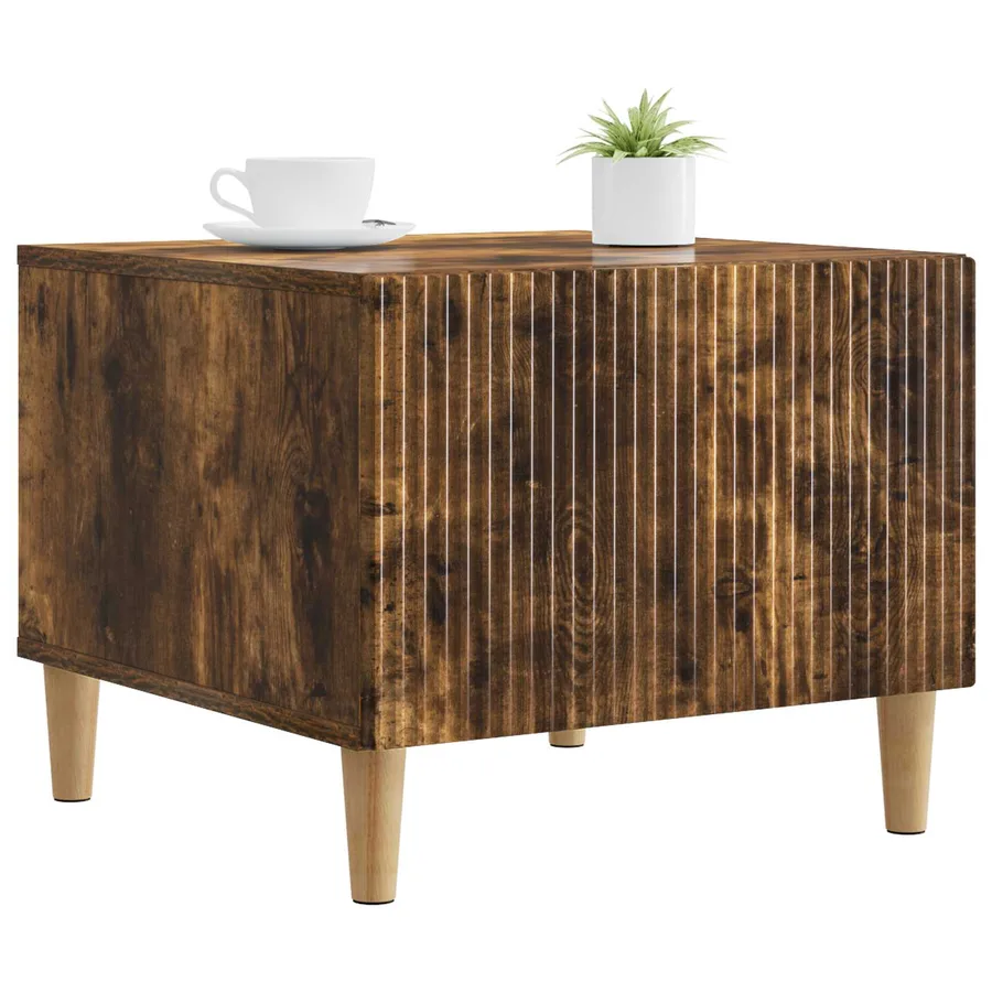 Table basse Chêne fumé 49 x 50 x 40 cm Bois d'ingénierie - 3