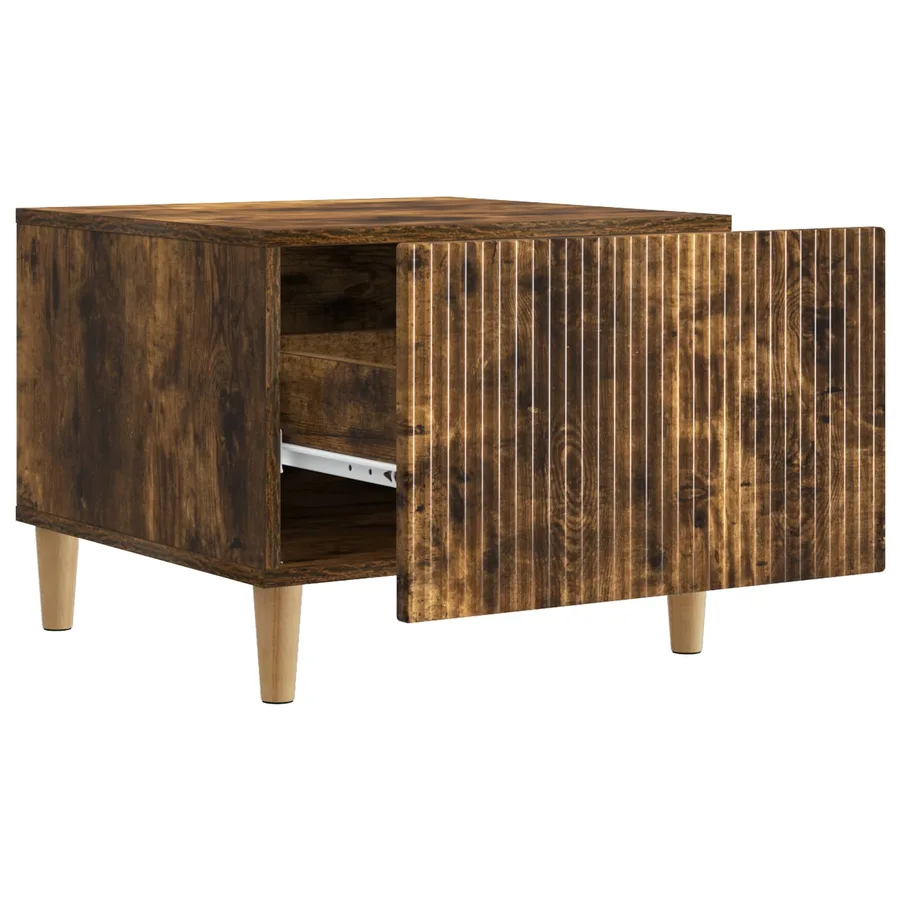 Table basse Chêne fumé 49 x 50 x 40 cm Bois d'ingénierie - 4
