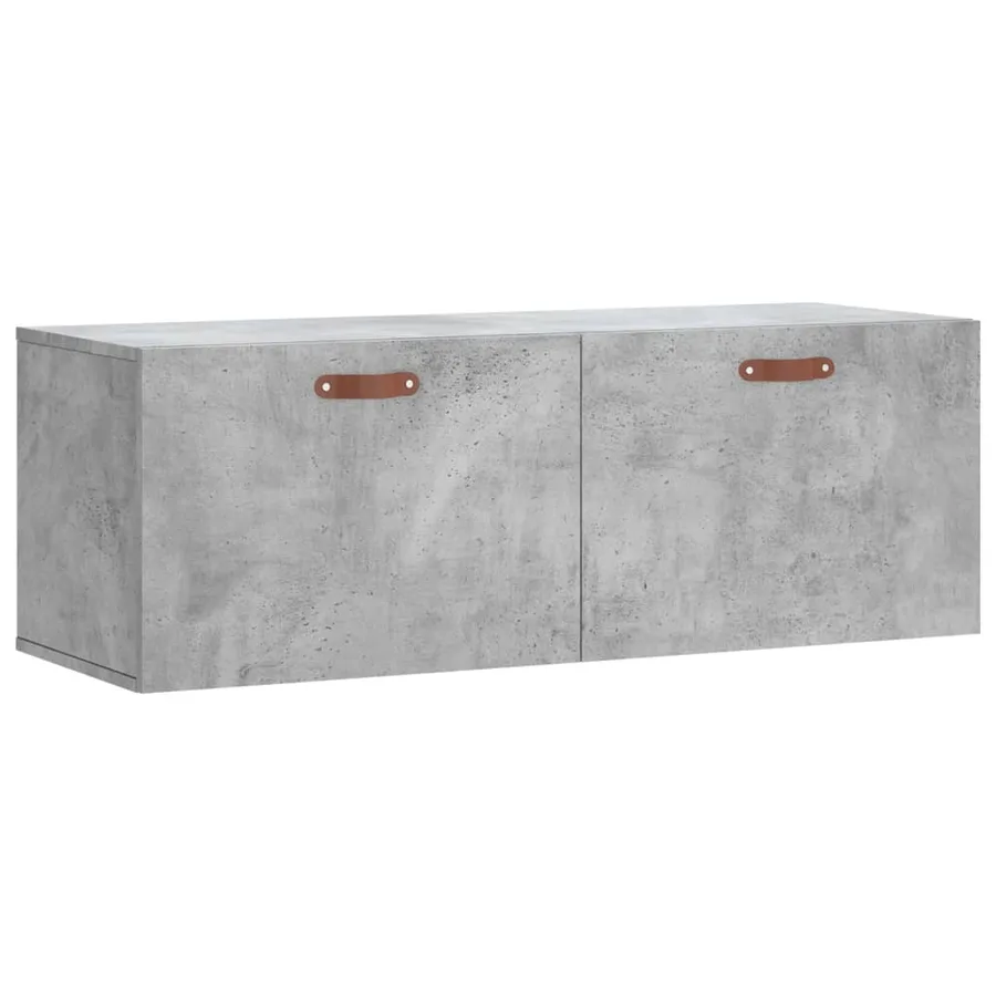 Armoire murale gris béton 100x36,5x35 cm bois d'ingénierie - 2