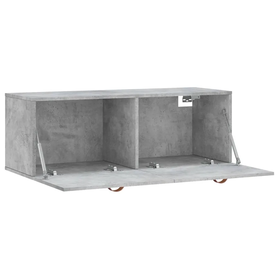 Armoire murale gris béton 100x36,5x35 cm bois d'ingénierie - 4