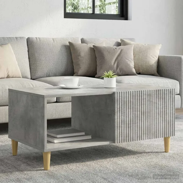Table basse Gris béton 90 x 50 x 40 cm Bois d'ingénierie