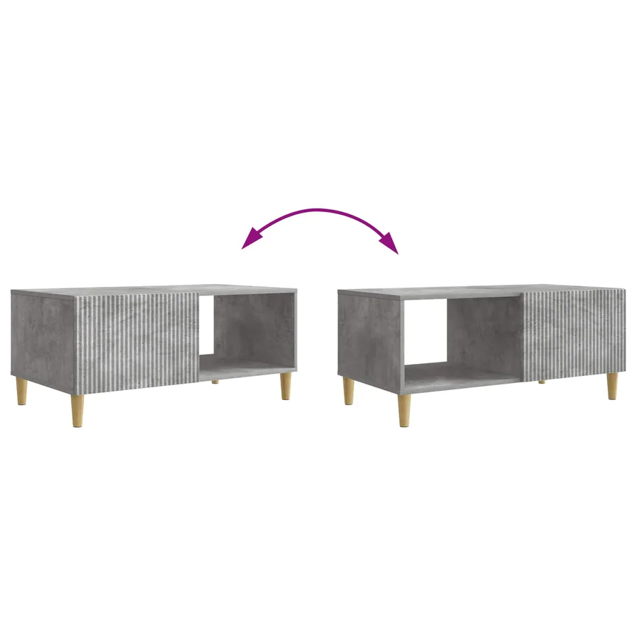 Table basse Gris béton 90 x 50 x 40 cm Bois d'ingénierie - 10