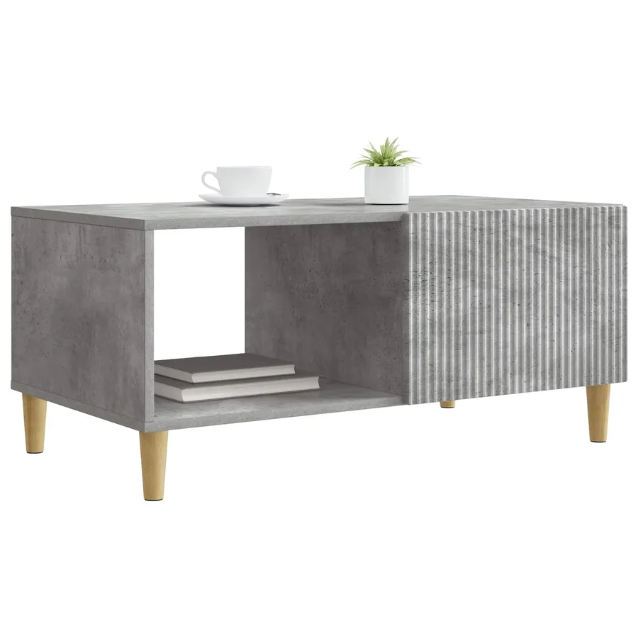 Table basse Gris béton 90 x 50 x 40 cm Bois d'ingénierie - 3