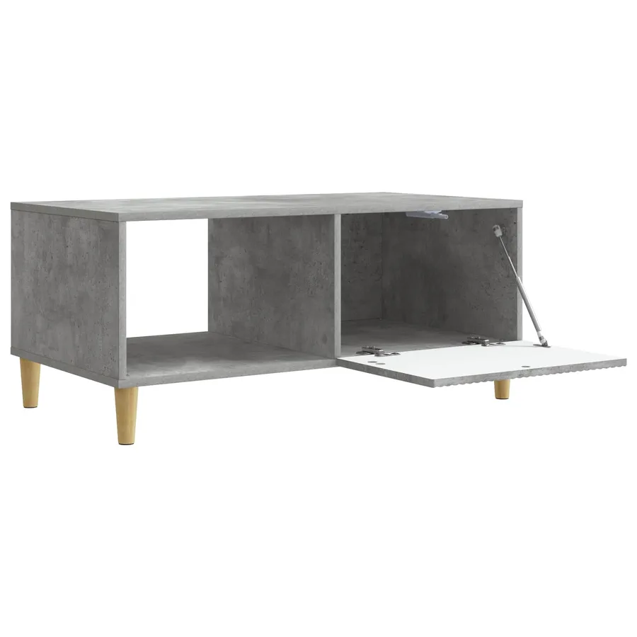 Table basse Gris béton 90 x 50 x 40 cm Bois d'ingénierie - 4