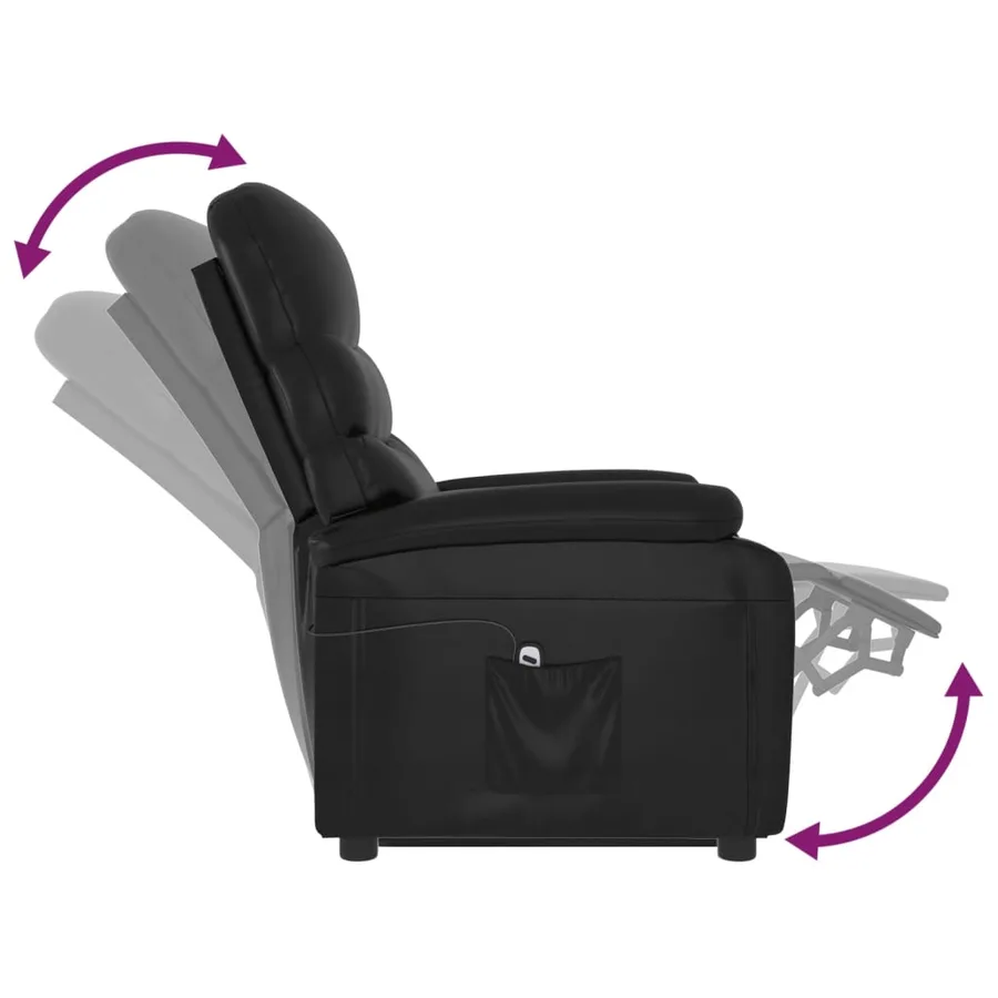 Fauteuil Noir Similicuir - 8