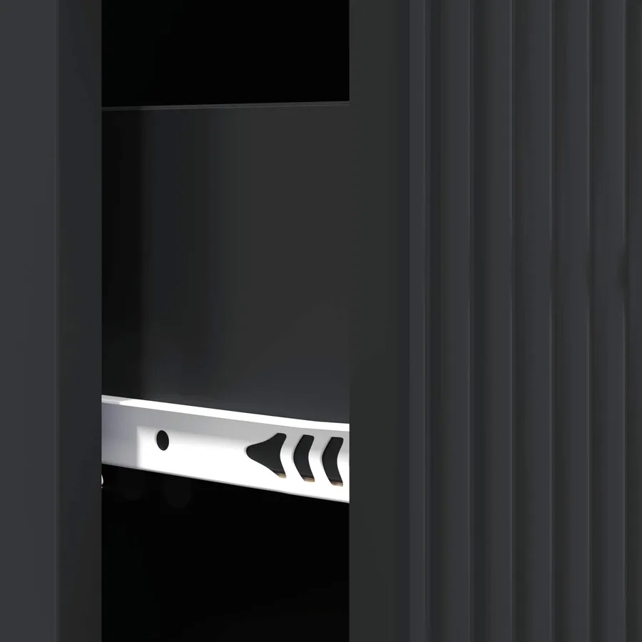Armoire à tiroirs Noir 33 x 34,5 x 89,5 cm Bois d'ingénierie - 8