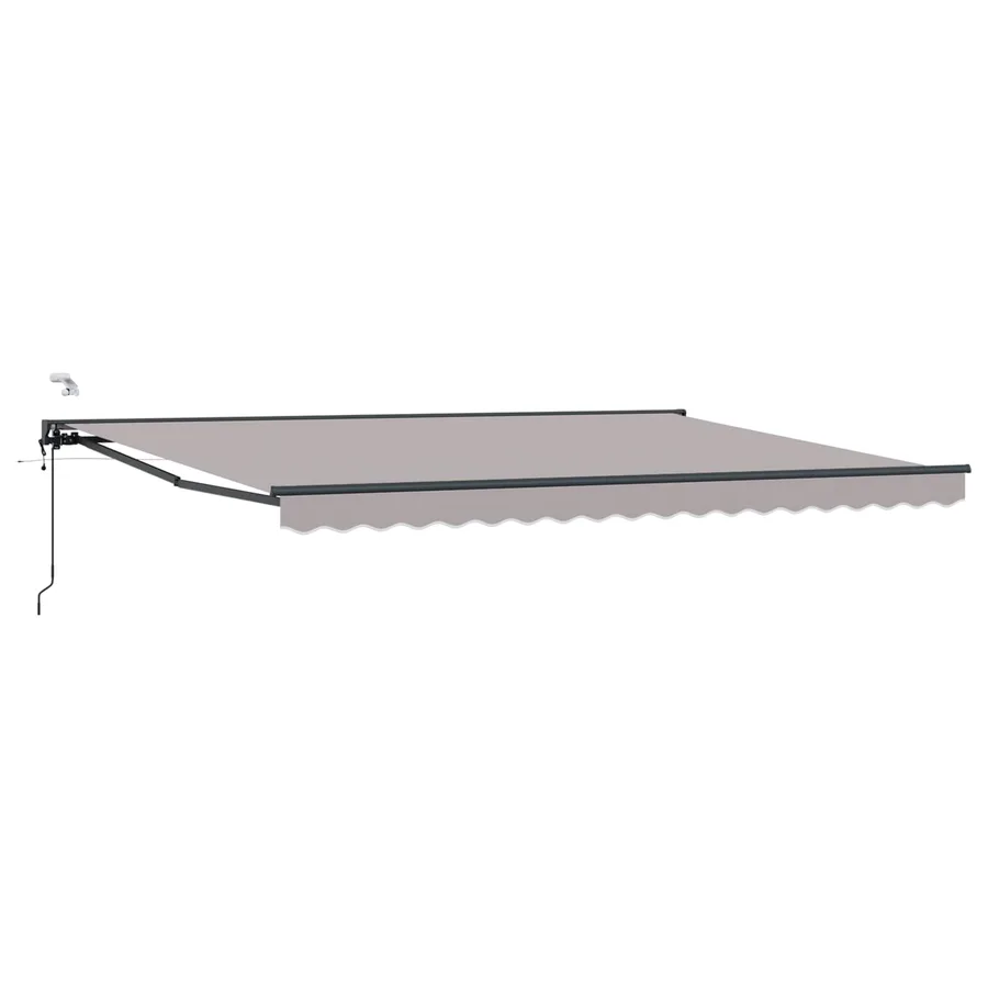 Auvent rétractable électrique Gris clair et anthracite 4 × 3 m - 2