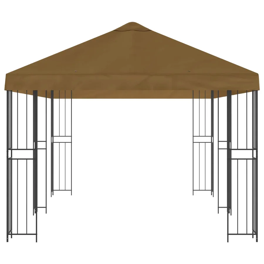 Gazebo avec murs latéraux 6 x 3 m Taupe Polyester et Acier 190 - 4