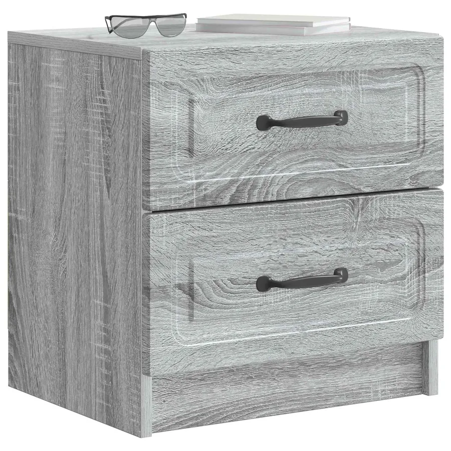 Cabinet de chevet 2 pcs Sonoma gris 43 x 34,5 x 44,5 cm - 3