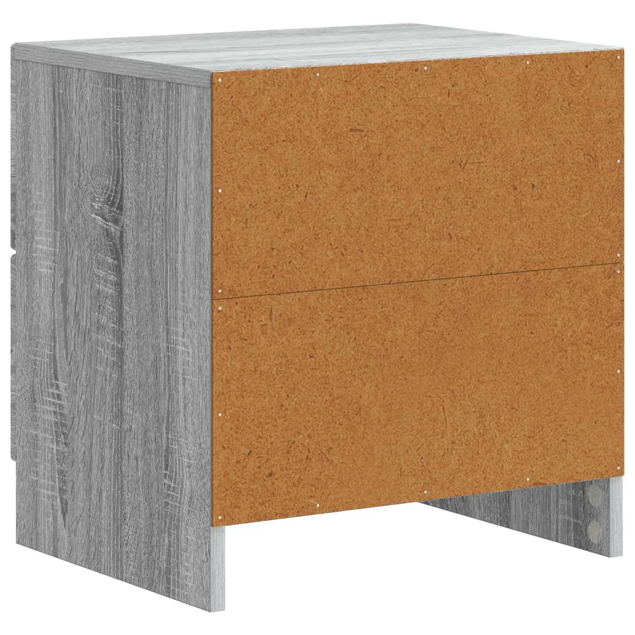 Cabinet de chevet 2 pcs Sonoma gris 43 x 34,5 x 44,5 cm - 9