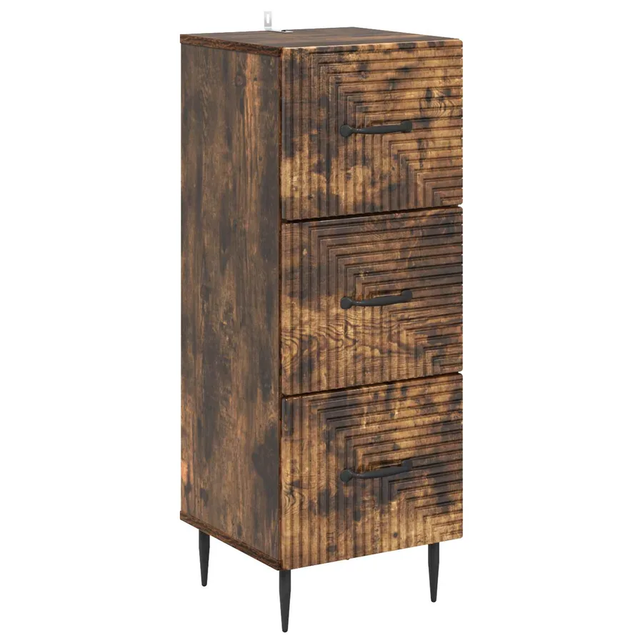 Armoire à tiroirs Chêne fumé 33 x 34,5 x 89,5 cm - 2