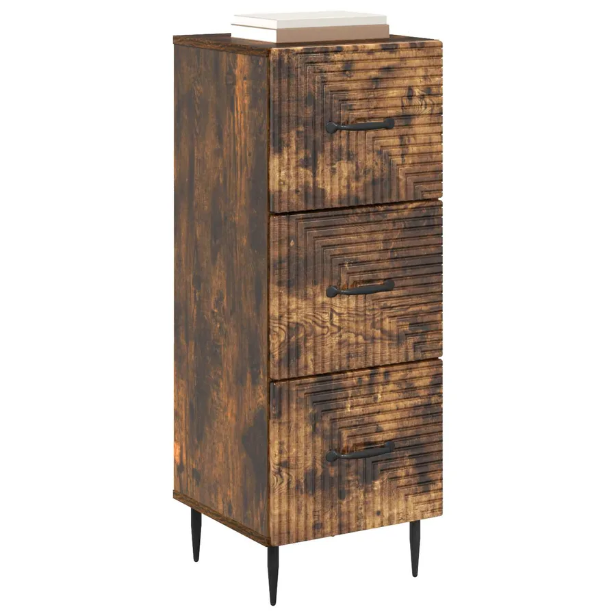 Armoire à tiroirs Chêne fumé 33 x 34,5 x 89,5 cm - 3