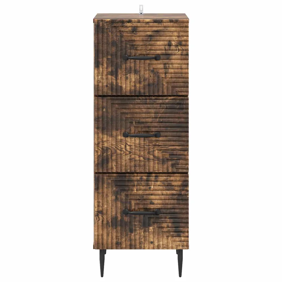 Armoire à tiroirs Chêne fumé 33 x 34,5 x 89,5 cm - 6