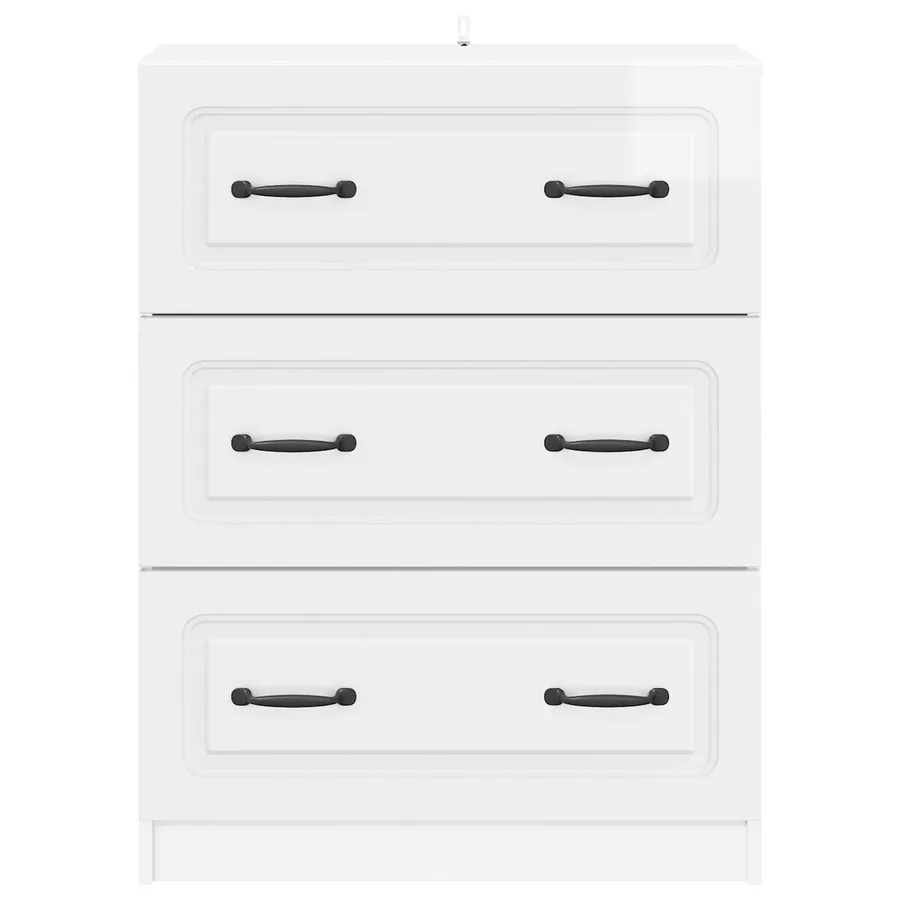 Armoire à tiroirs Blanc brillant 66 x 34,5 x 87 cm - 6